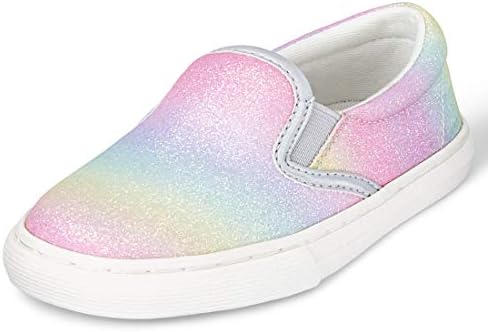 The Children ' s Place Unisex-Child Glitter Slip on Sneakers Чехъл