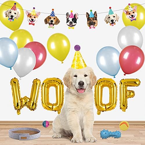 Decorlife Dog Birthday Party Доставки Serves 16, Сладко Кученце Birthday Party Supplies for kids Includes Dog Party Decorations,