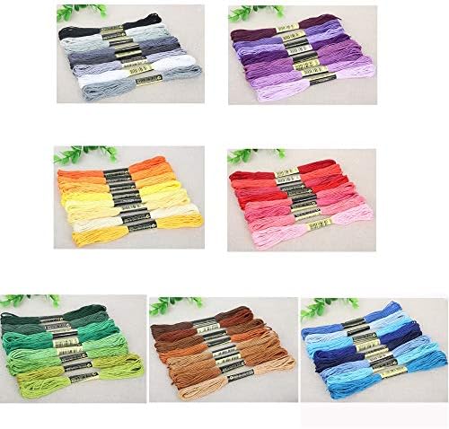 SELCRAFT 8pcs Mix Colors Cross Stitch Cotton Sewing Skeins Занаятите Бродерия Floss Kit САМ Шевни Инструменти и Аксесоари - Кафяв модел 3383