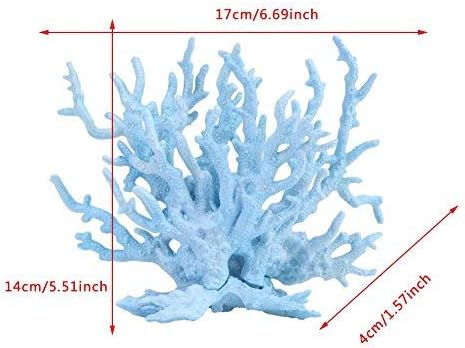 Изкуствени пластмасови растения аквариум Коралови бижута аквариум различни размери и цветове(синьо-S)