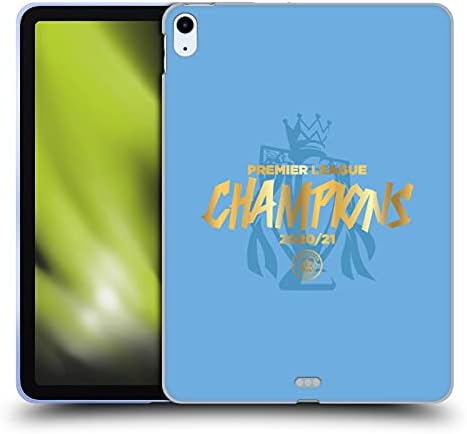 Head Case Designs Официално Лицензиран Manchester City Man City FC Trophy Text Sky 2021 League Champions Мек гелевый калъф