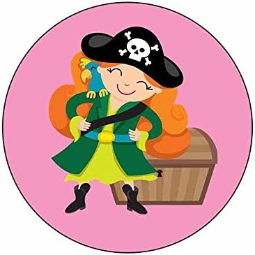 Pirate Момиче Стикери - Подарък Пакет или Пакет Печат - Тема Канцеларски Дизайн - Партията Полза за Доставки - Комплект