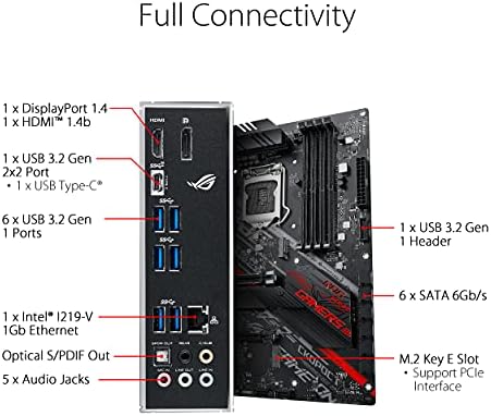 Дънна платка ASUS ROG Strix B460-H Gaming B460 LGA 1200 (Intel® 10th Gen) ATX Gaming (Intel® 1Gb LAN, USB, 3.2 Gen 2,заглавието