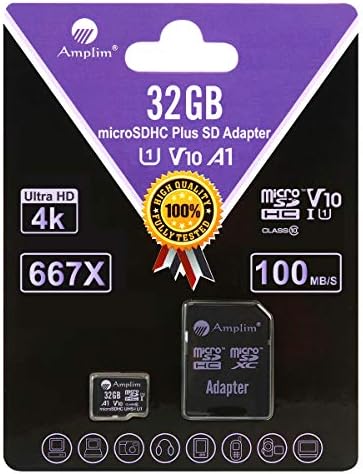 Amplim TF Карта памет 32GB Micro SD SDHC Card Plus Адаптер, Мобилен телефон, Таблет, Камера, 3DS