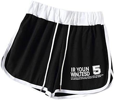 YHAIOGS къси Панталони за Жени, Мода за Жени Лято Писмо Спортни Шорти на Плаж Къси Панталони