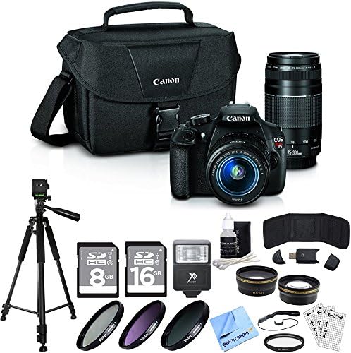Canon EOS Rebel T5 18MP DSLR Камера EFS 18-55 мм и EF 75-300 мм, Четири обектива Ultimate Пакет