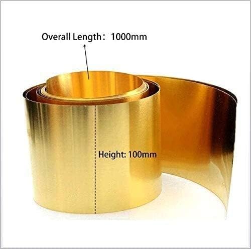 YIWANGO 99.9% Pure Cu Copper Sheet Metal Foil Plate T2 High Purity Metal Foil Roll,100x1000 мм,Дебелина 0,01 мм Чист меден лист (размер : 0,01 mm x 100 mm x 1000 mm)