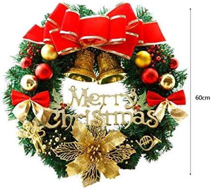 ChenCheng Коледен Венец, Коледна украса, Коледна Вратата Виси Коледно дърво Венец Украса 30cm40cm50cm60cm Допълнителни Коледни utenciles (цвят : без светлини, размер : 30x30cm)