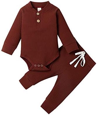 Madjtlqy Baby Boy Girl 2pcs Long Sleeve Clothes Pants Set Unisex Toddler Бебе Fall Winter Knitted Outfits