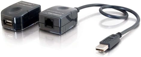 C2G USB Удължител, Dongle, USB 1.1 over Cat5, SuperBooster Удължител, Черен, Кабели за Go 29341