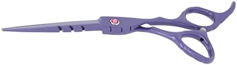 Adsire Фризьорски Ножици, Професионални Плосък Ножица Ергономичен дизайн за Домашна употреба за Фризьорски салон(лилаво)