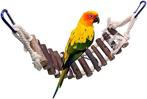 MMingx Папагали Играчки и Клетка за Птици и Аксесоари за Люлка на Стойка Вълнисто Папагал Клетка Играчки за домашни животни