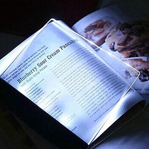Haokaini Night LED Reading Light, Portable Panel Light, Travel Dorm Flat Plate Eye Protection Reading Light
