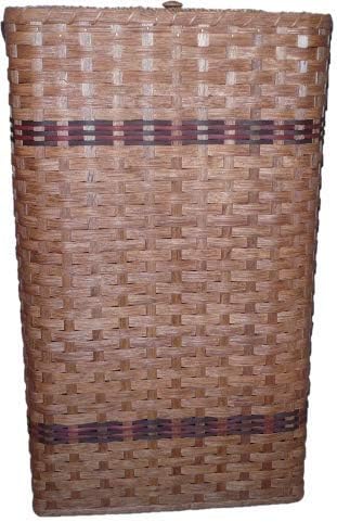 Примитивен селски кошница-кошница с капак. Тази привлекателна селска кошница има подвижни капака. Поставете го в спалнята,