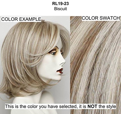 Комплект - 4 предмет: Права перука с твистом от Ракел Уелч, книжка въпроси и отговори Christy's Wigs, Синтетичен шампоан BeautiMark и широка зъбни гребен - Цвят: RL1923