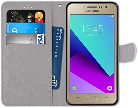 Galaxy J2 Prime Case, Gift_Source Тънък Защитен Портфейл Калъф За Телефон ИЗКУСТВЕНА Кожа Флип Магнитна Поставка Капак