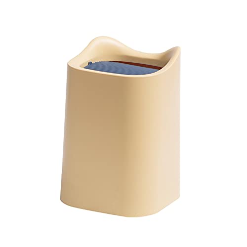 RELABTABY Mini Trash Can with Lid, Balanced Swing капак with Removable Inner Plastic Small Garbage Can Tiny Little Waste