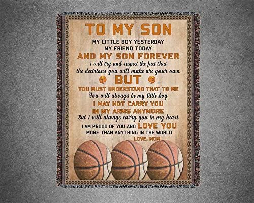 Баскетболното оплетка одеяло за моя син, Моето Малко момче yestrerday Моят приятел Днес и моят син Завинаги дали моето