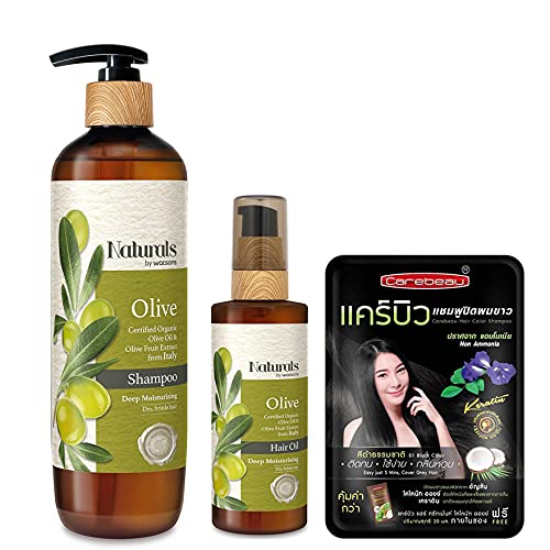 Набор от A96 Natural by Watsons Olive Shampoo 490ml Pro Hair by Watsons Heat Active DHL EXPRESS By Thaigiftshop [Получите безплатна доматеното маска за лице]
