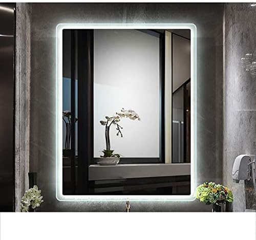 Огледало в сенниците баня ZYFA，Стенно огледало с led подсветка,Макияжное огледало с осветление за бръснене, идеални за