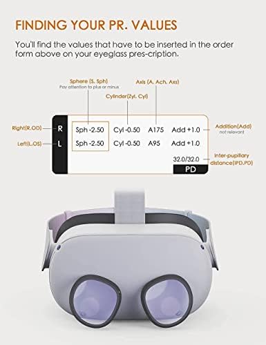 Поставяне на обектива VirtuGlasses за Oculus Quest 2, Очила късогледство Amavasion VR за Oculus Quest 2, Подгонянная лесна