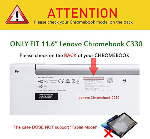 Fintie Sleeve Case for 11.6 Lenovo Chromebook Flex 3 / Lenovo Chromebook C330 - Premium ПУ Leather Portfolio Book Cover (NOT Fit Lenovo Chromebook N20p/N21/N22/N23/300E/500E), Блестящ мрамор