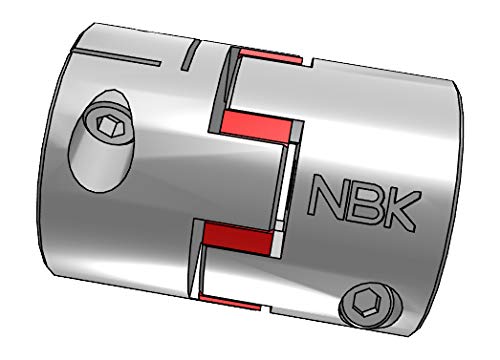 NBK MJC-95CS-RD-1 5/8-50 Гъвкав куплунг на челюстта, Битумен вид, диаметри на отвори 1-5/8 и 50 мм