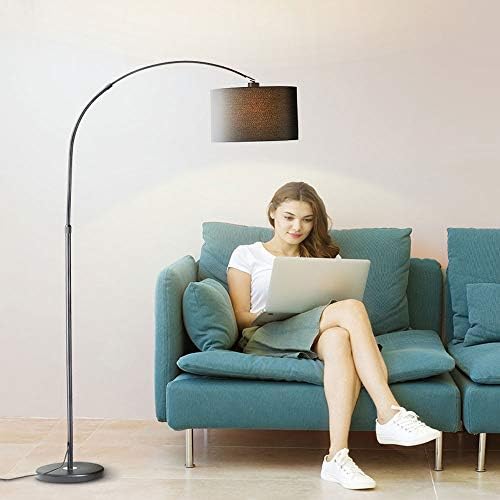 FJXQCY Модерен Лампиона, Скандинавски led лампа за защита на Очите, Спалня и Хол Творчески Прост Дизайн Вертикална лампа (цвят : черен)