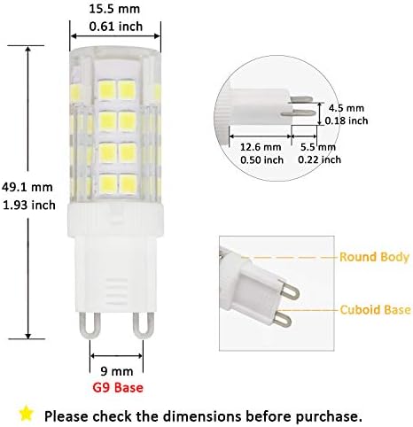 CliCli G9 Led лампа 4 W (40 W G9 Галогенный еквивалент), 110-130 В G9 Флуоресцентна Светлина Бяла 6000 До Led Лампа, 380LM