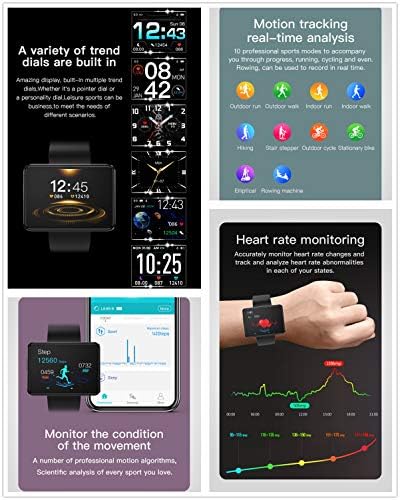 B9 Smart Watch Phone 2.0 Inch TFT Big-Screen Bracelet Heart Rate Sleep Blood Pressure Monitor Female Physiological Reminder MP3 Music Player Long Standby Fitness Tracker (Черен)