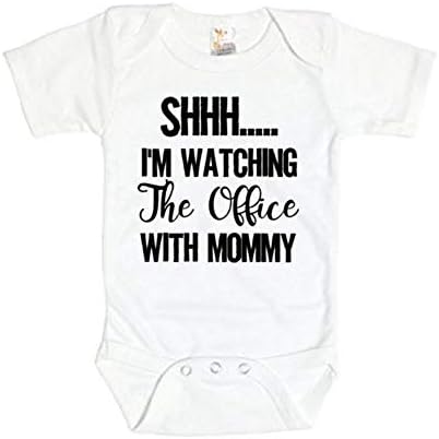 Ebenezer Fire Шшш I ' m Watching The Office with Mommy/Funny Baby Onesie/Newborn Outfit