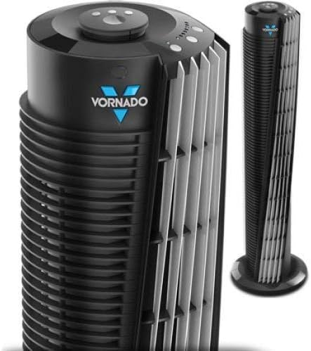Vornado Compact 29 Tower Air Circulator, с цялата нова патентована технология V-Flow, 3 настройки на скорост и енергийна