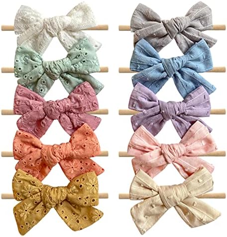 Baby Girl Headbands and Bows, Newborn Бебе Toddler Nylon Hairbands Hair Accessories by Cherssy