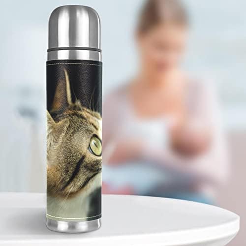 Котка Thermos Вакуумна Изолация 1Л Компактна Бутилка За Напитки От Неръждаема Стомана