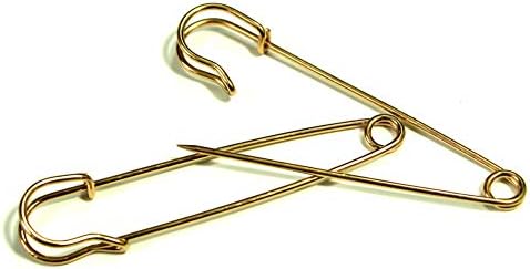 ALL in ONE Heavy Duty Safety Pins Extra Large for САМ Quilting Одеяла Занаяти Подложка дрехи (злато, 3 инча)