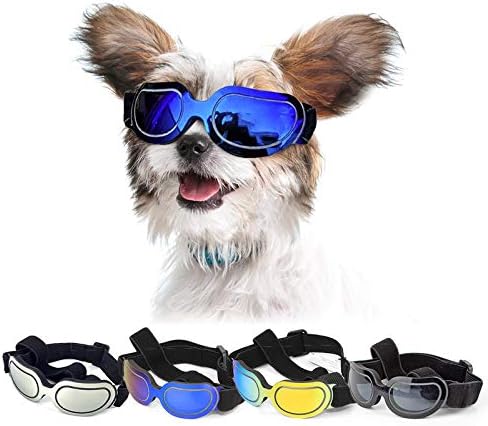 Слънчеви Очила за кучета Gogobuddy, 4 Опаковки Многоцветни слънчеви Очила за домашен любимец Кученце на Открито с UV-Защита