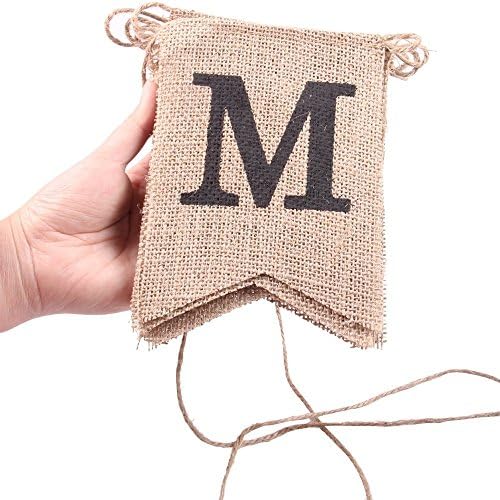 Faylapa Miss to Mrs Banner Natural Burlap Wedding Banner for Wedding Party е Bridal Shower Decoration