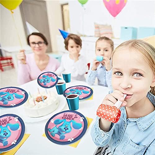 20PCS Блус Puppy Тематични Birthday Party Decorations-за Еднократна употреба Десертни Чинии 7IN For Kids Birthday Theme Party Baby Shower