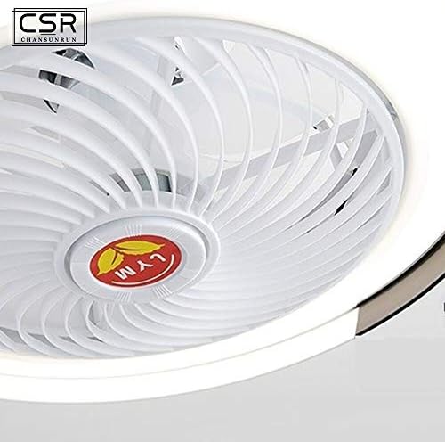HSCW Bluetooth APP Smart Fan Тавана лампа, Регулируема Скорост на Вятъра,Модерен Тавана Лампа Ресторант Спалня Цвят по