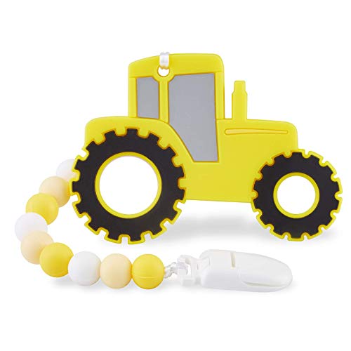 Детски Играчки за никнене на млечни зъби за Деца от 3-6 6-12 Месеца, Силиконови Прорезыватели с Релефни Мъниста, Притежателят