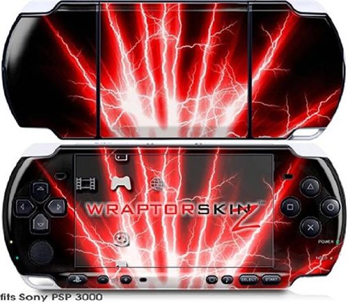 Sony PSP 3000 Decal Style Skin - Светкавица Red (ОЕМ опаковка)