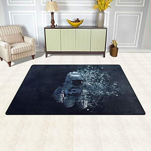 S Хъски Space Astronaut Area Rug Mat for Bedroom НАСА Floor Rug Non-Slip Carpet for Living Room Kid Room Decor 60 x 39 in 2041414