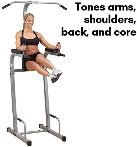 Powerline by Body-Solid Vertical Knee Raise Общото-Up Push-Up Dip Machine (PVKC83X)