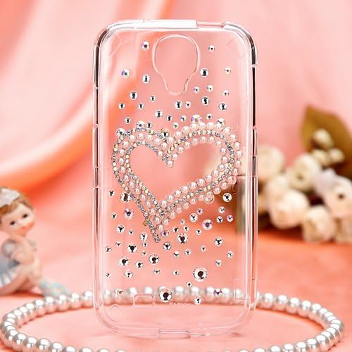 Asmyna Crystal 3D Diamante Protector Cover за Samsung Galaxy S4 - на Дребно опаковка - Running Horse