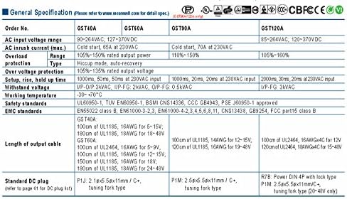 [PowerNex] Mean Well GST90A48-P1J 48V 1.87 A AC/DC висока степен на надеждност Промишлен адаптер