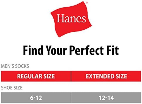 Hanes Men ' s ComfortBlend 6-Pack Меки Ежедневни обикновена чорапи на екипажа