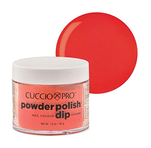 Cuccio Pro Powder Polish Dip - Червен с оранжеви нюанси на Лак за нокти за маникюр/педикюр, лесно и бързо нанасяне на/отстраняване