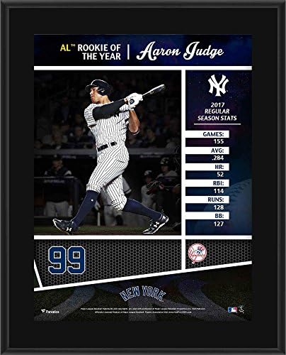 Aaron Judge Ню Йорк Янкис 10.5 x 13 2017 AL Rookie of the Year Sublimated Плака - MLB Player Plaques and Collages