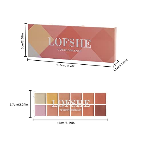 Lroveb 12 Color Makeup Contour Palette Correcting Cream Concealer Full Coverage Base, Foundation Makeup Cream Concealer