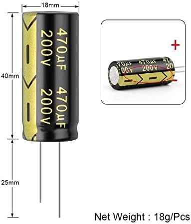 DANZIHAO Алуминиеви Електролитни кондензатори, 160v 470uf 18x35mm висока честота Ниско съпротивление esr Ниско съпротивление (размер : 100шт)